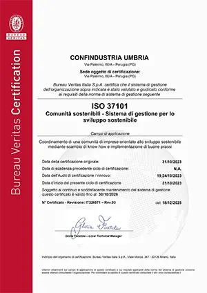 Certificate IT326571 - CONFINDUSTRIA UMBRIA - ISO37101 - anno 2025-1