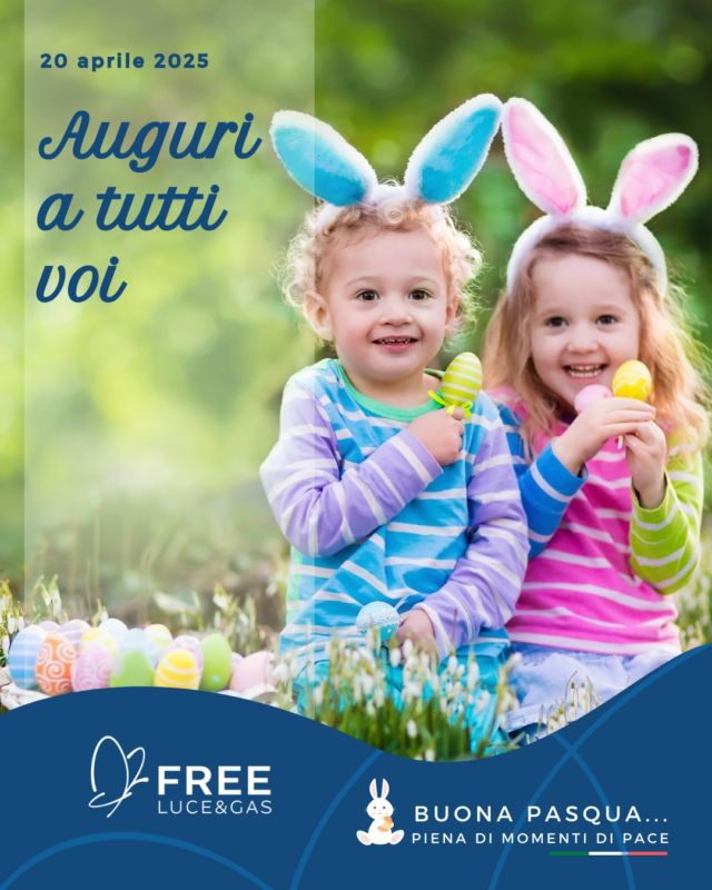 🌸 Free Luce&Gas augura a tutti una serena Pasqua, piena di energia positiva, momenti di pace e tempo da dedicare ai vostri cari.

🐣 Buone feste da tutto il nostro team!

#BuonaPasqua #FreeLuceGas #EnergiaPositiva
